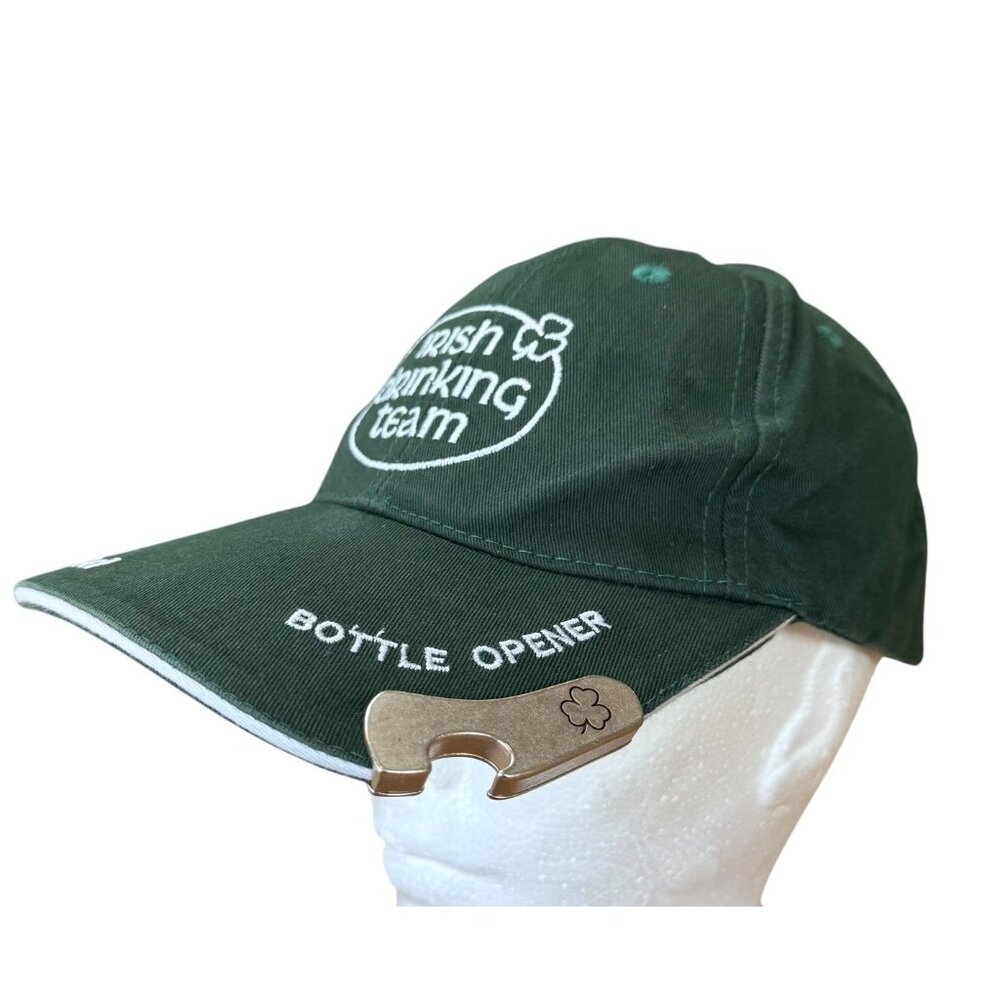 Ireland Drinking Team Hat Bottle Opener Strapback Shamrock Carrolls Irish